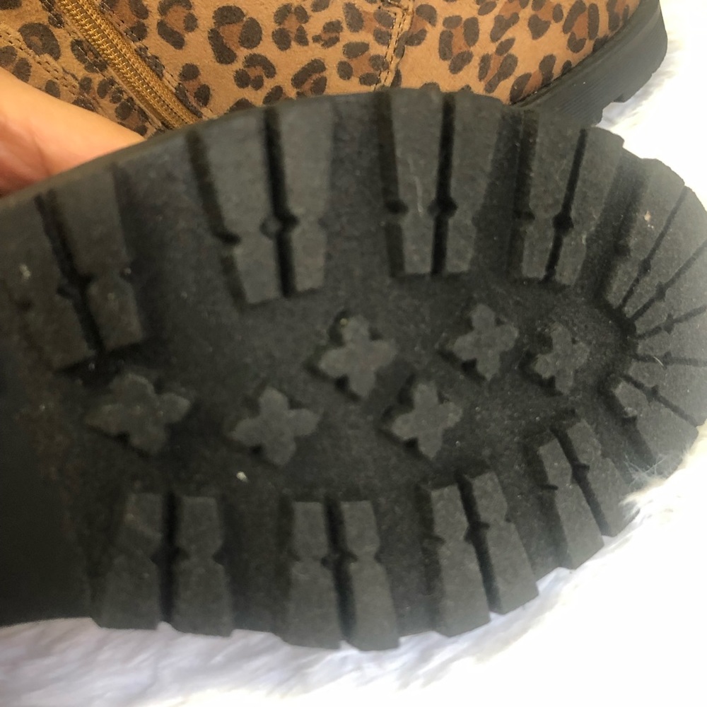 Mia Miki Leopard Print Lace Up Combat Boot - Picture 7 of 16